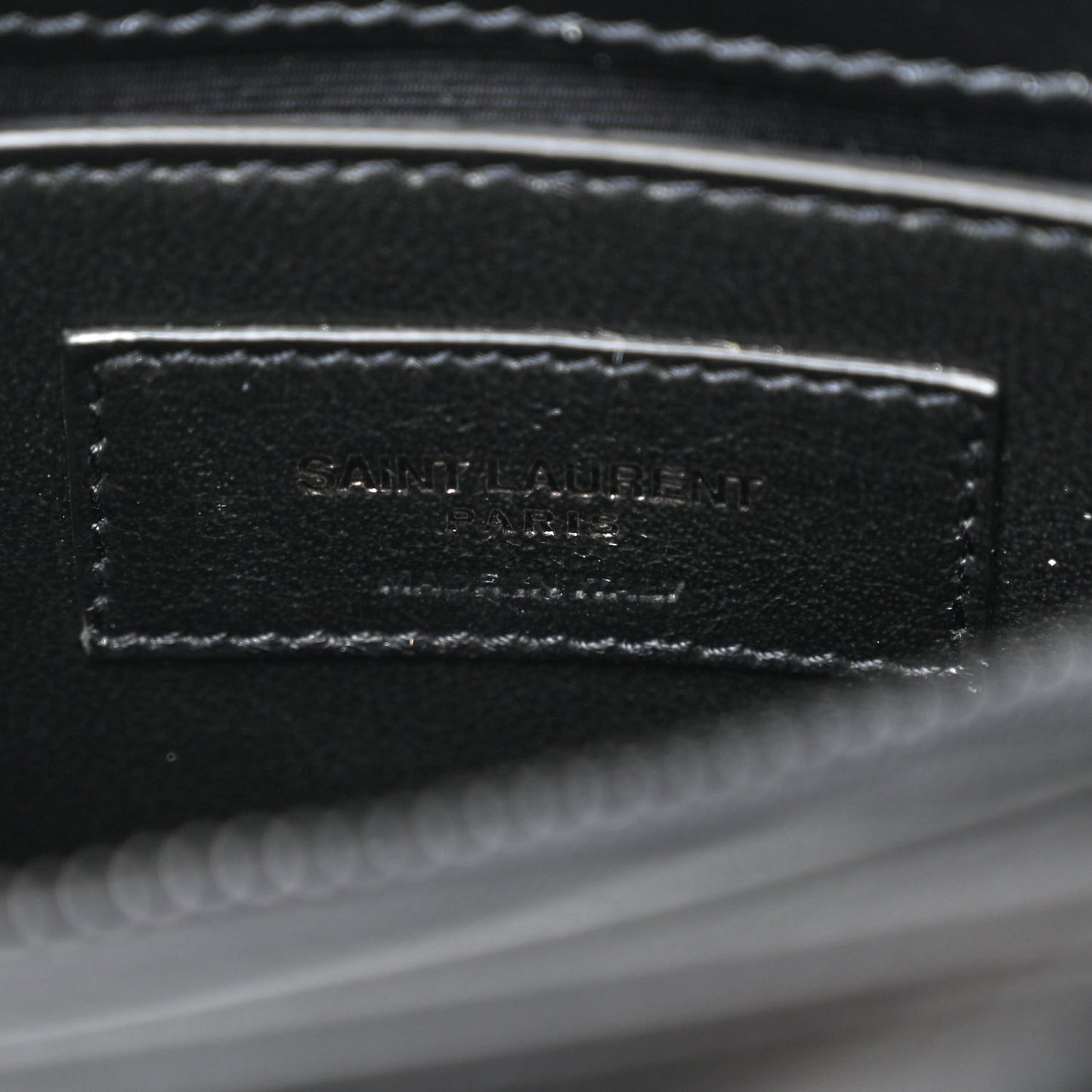 Calfskin Y Quilted Monogram Monochrome Small Loulou Chain Satchel Black