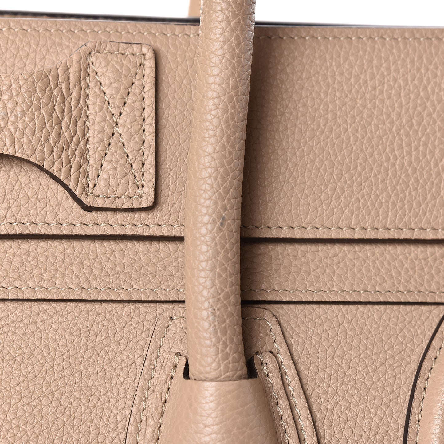 Drummed Calfskin Mini Luggage Dune
