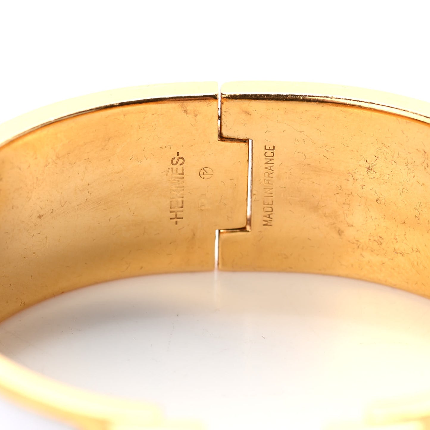 Enamel Wide Clic Clac H Bracelet PM White