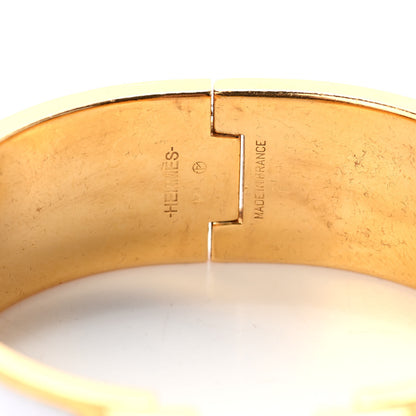 Hermes Enamel Wide Clic Clac H Bracelet PM White 3 of 3
