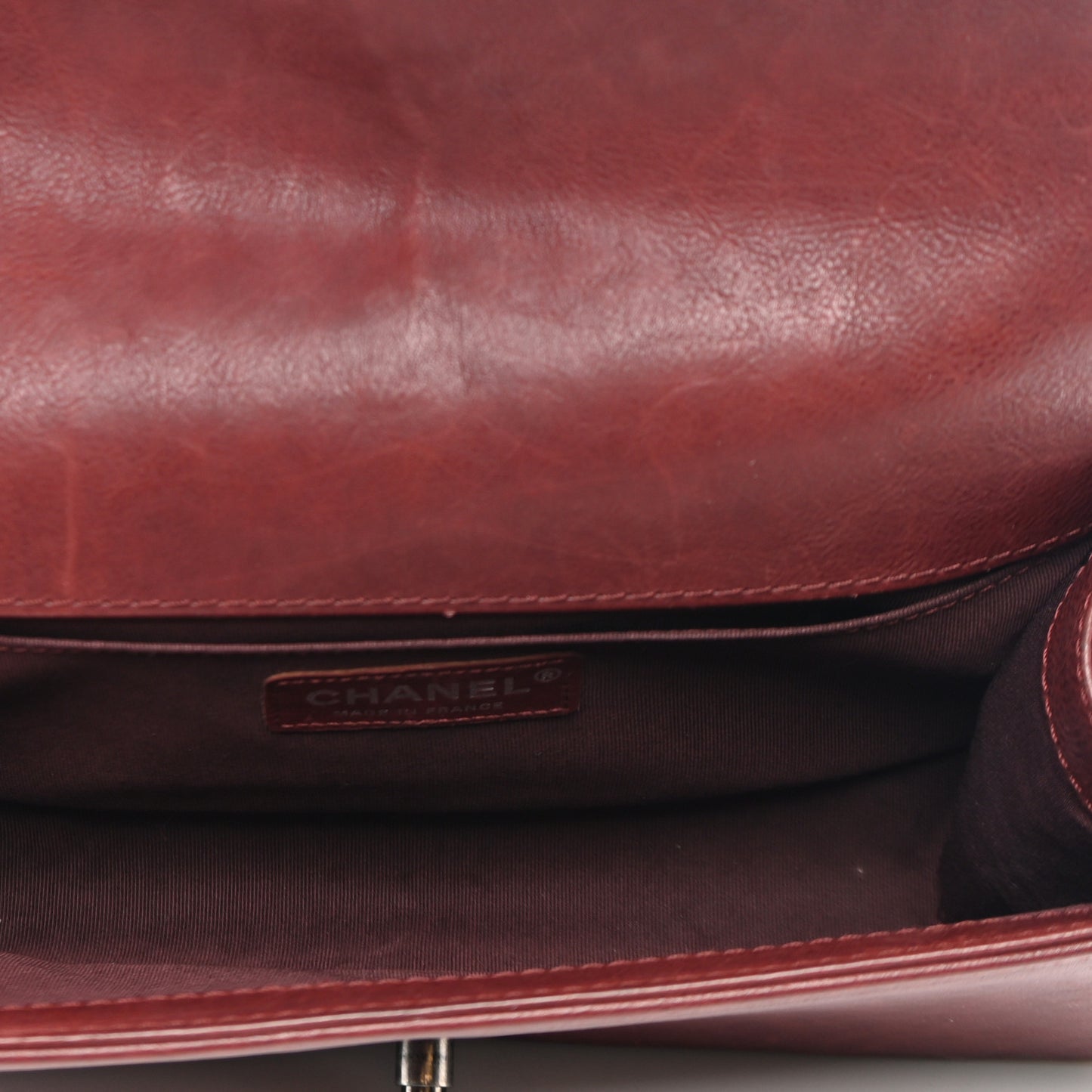 Calfskin Quilted Metal Embellished Paris Dallas Medium Boy Flap Burgundy