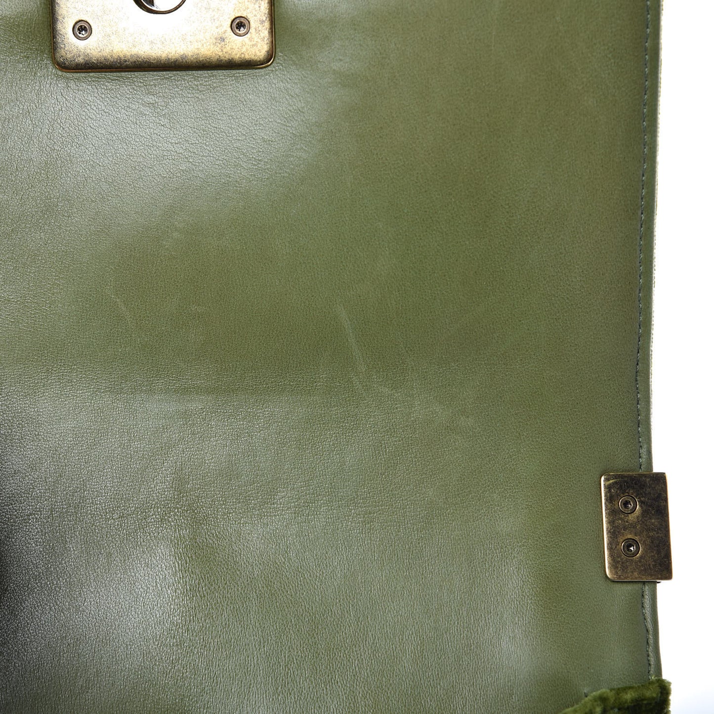 Velvet Tweed Small Boy Flap Green