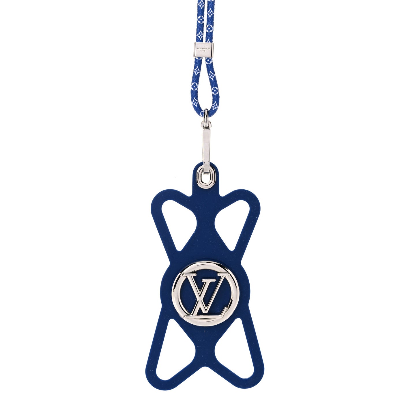 Monogram Silicone Louise Phone Holder Blue