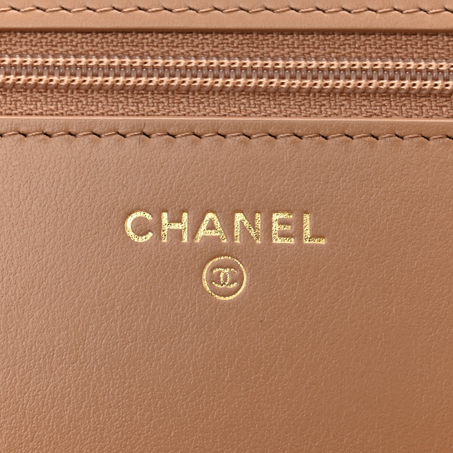 Chanel Caviar Quilted Pocket Clutch With Chain WOC Beige 6 of 13