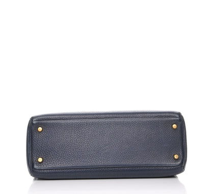 Hermes Fjord Kelly Retourne 32 Bleu Marine 6 of 29