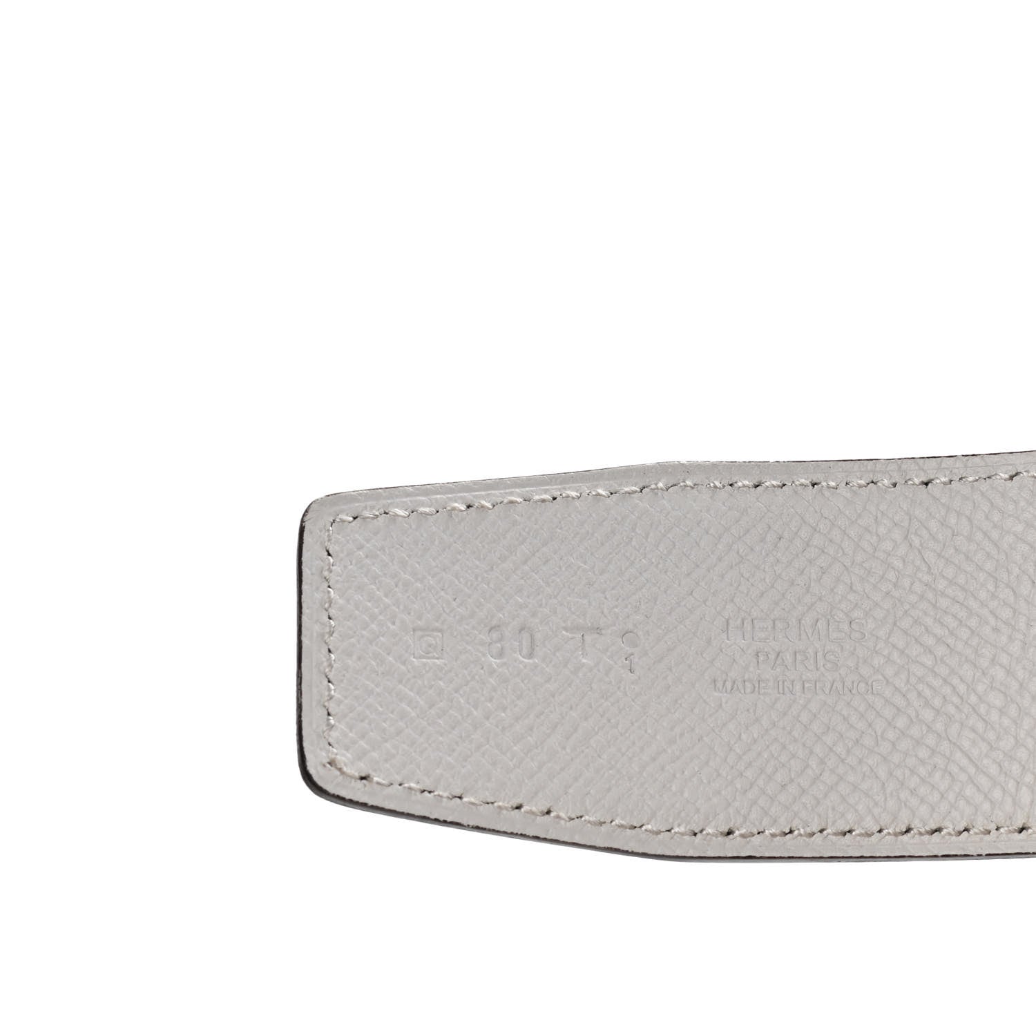 Hermes Epsom 42mm Belt Strap 80 Colvert Blanc White 4 of 5