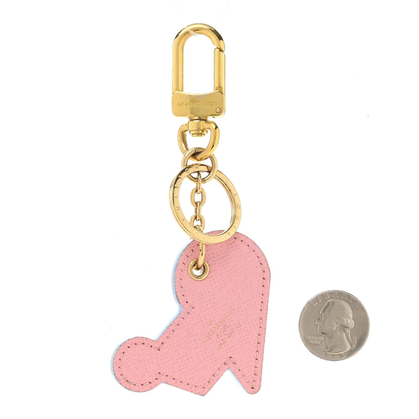 Calfskin Monogram Summer Feel Bag Charm Key Holder