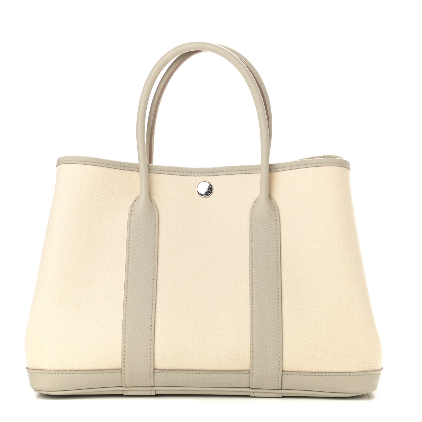 Chevron Herringbone Toile Negonda Garden Party 30 TPM Tote Nata Beton