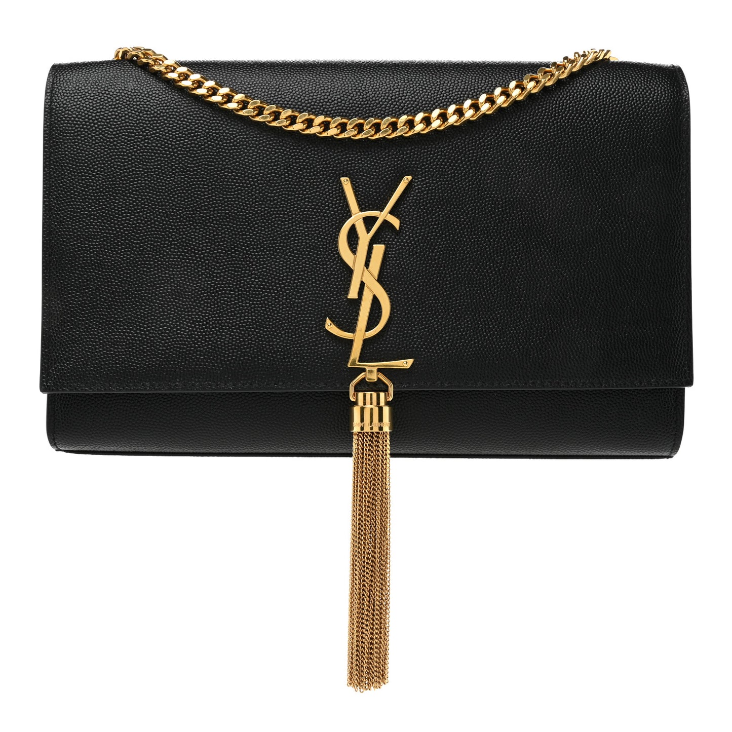 Grain De Poudre Medium Classic Monogram Kate Tassel Satchel Black