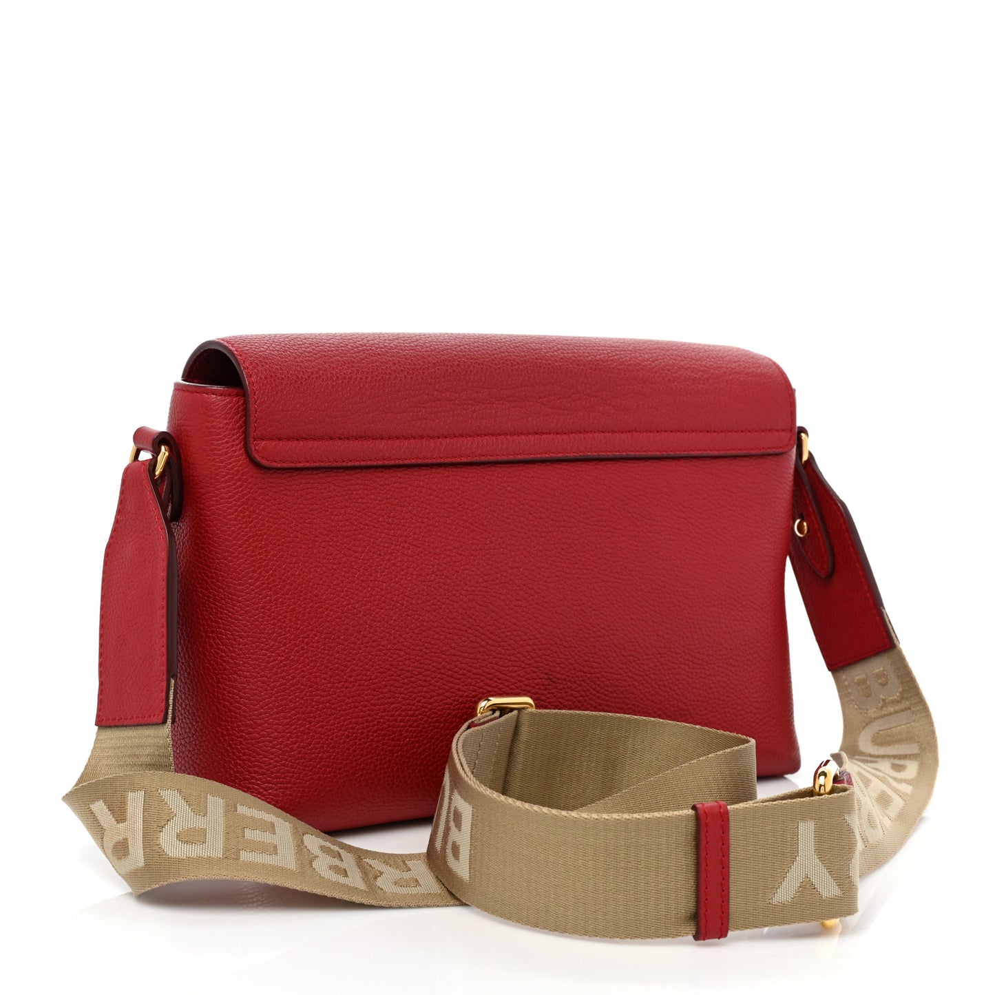 Calfskin Vintage Check Note Crossbody Bag Carmine Red