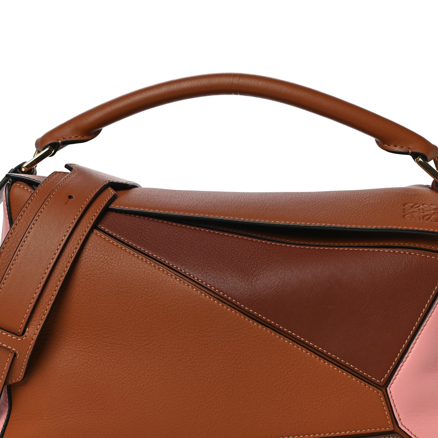 Loewe Calfskin Medium Puzzle Bag Tan Medium Pink 9 of 9