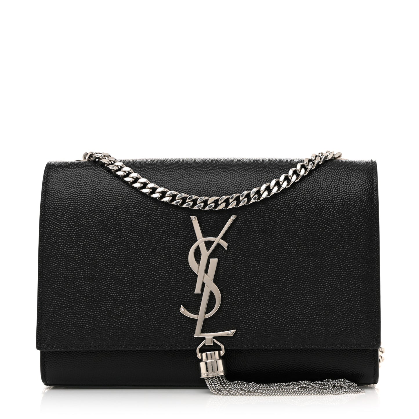 Grain De Poudre Small Classic Monogram Kate Tassel Satchel Black