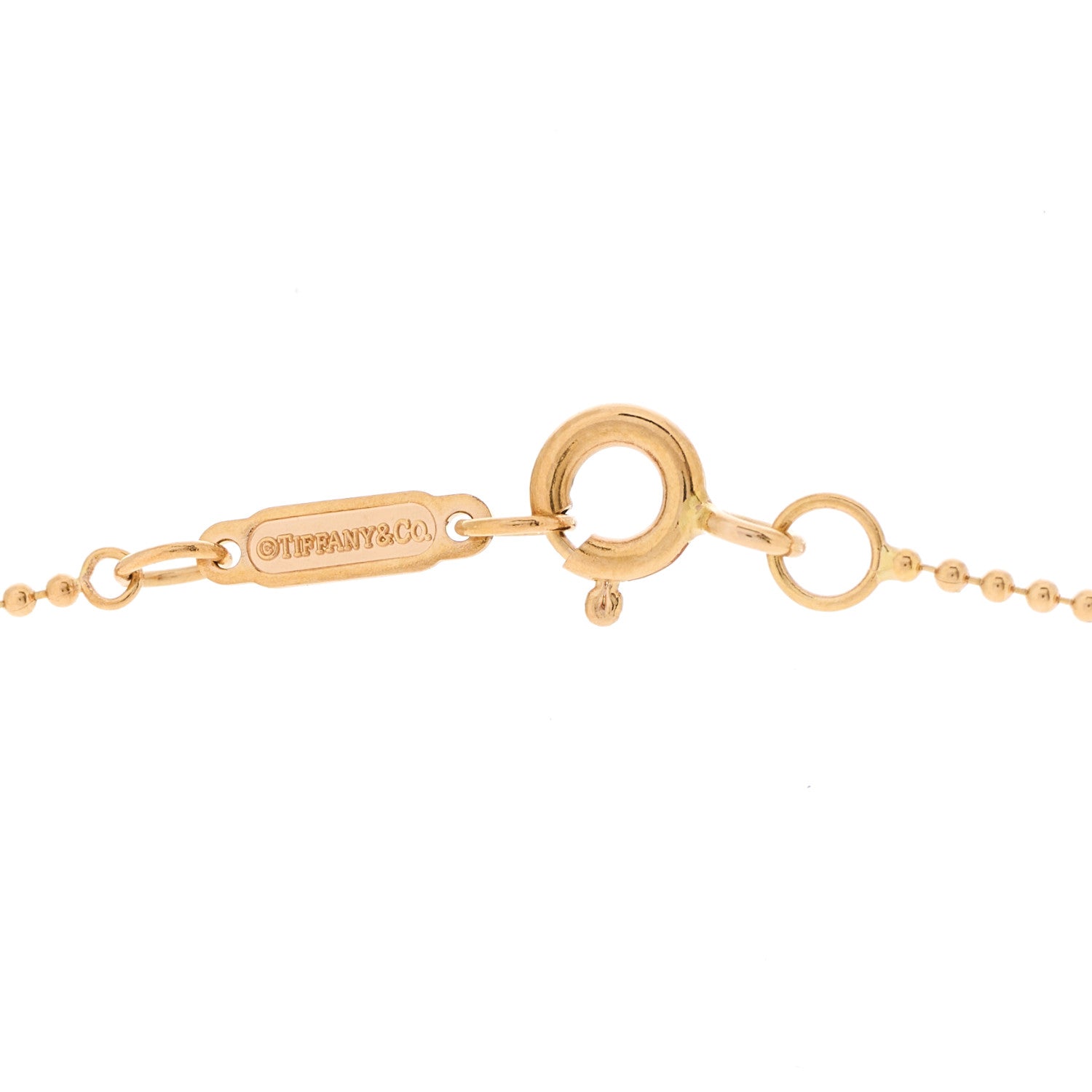 Tiffany 18K Rose Gold Beaded Chain Necklace 4 of 4