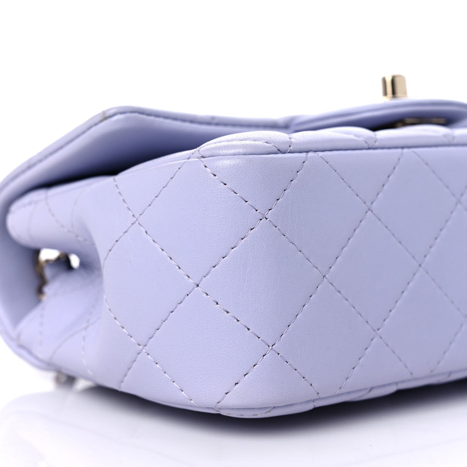 Chanel Lambskin Quilted Mini Rectangular Flap Light Purple 8 of 9