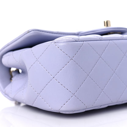 Chanel Lambskin Quilted Mini Rectangular Flap Light Purple 8 of 9