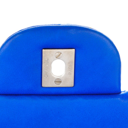 Chanel Lambskin Quilted Maxi Single Flap Blue 6 of 8