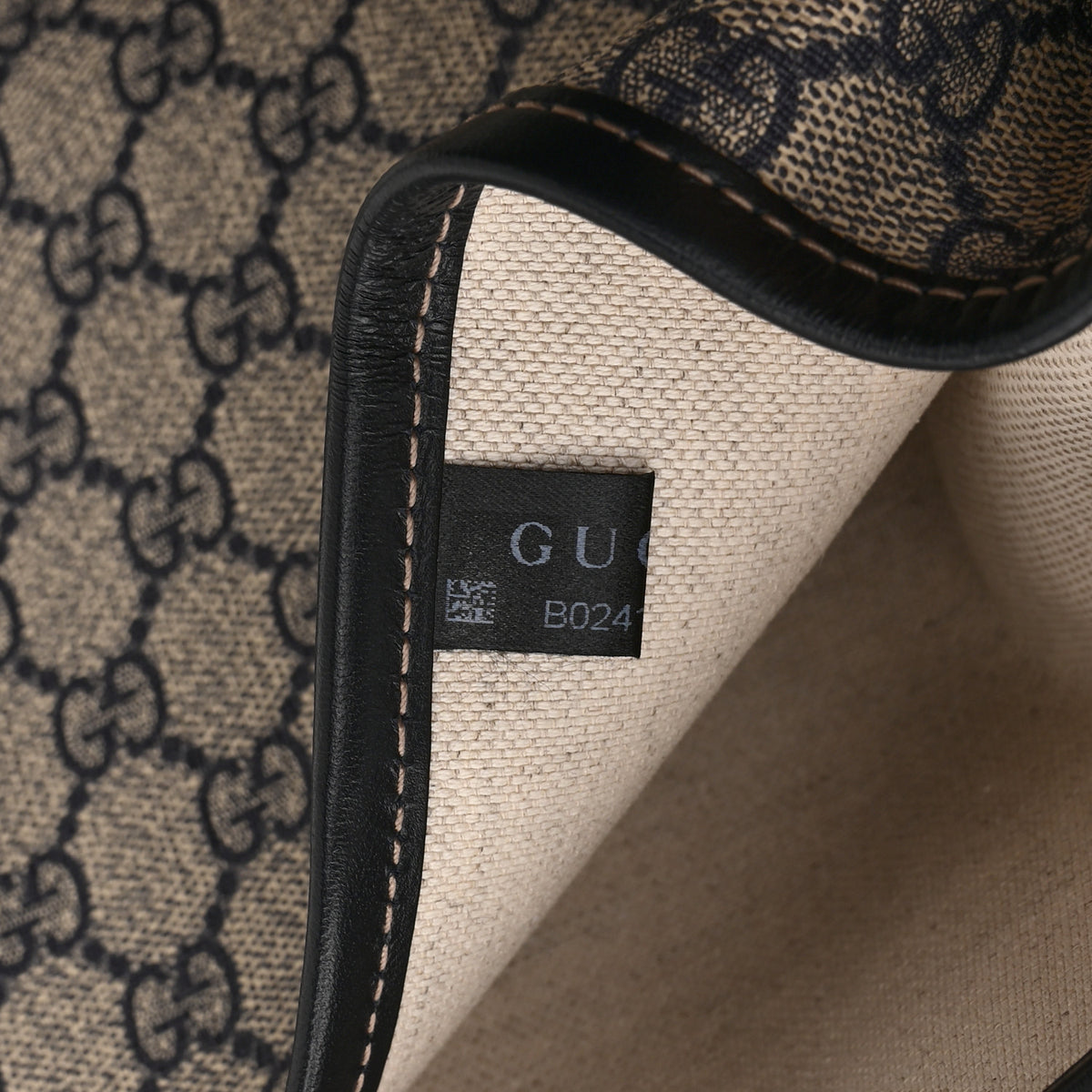 GG Plus Monogram Medium Signature Web Loop Tote Navy