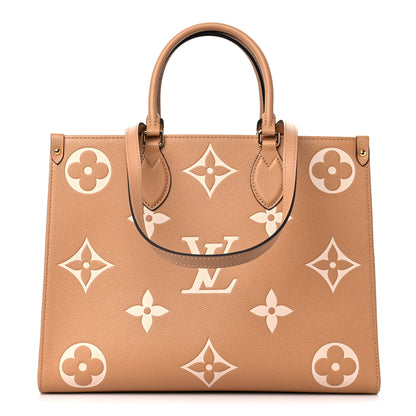 Louis Vuitton Empreinte Monogram Giant Onthego MM Arizona Creme 1 of 7