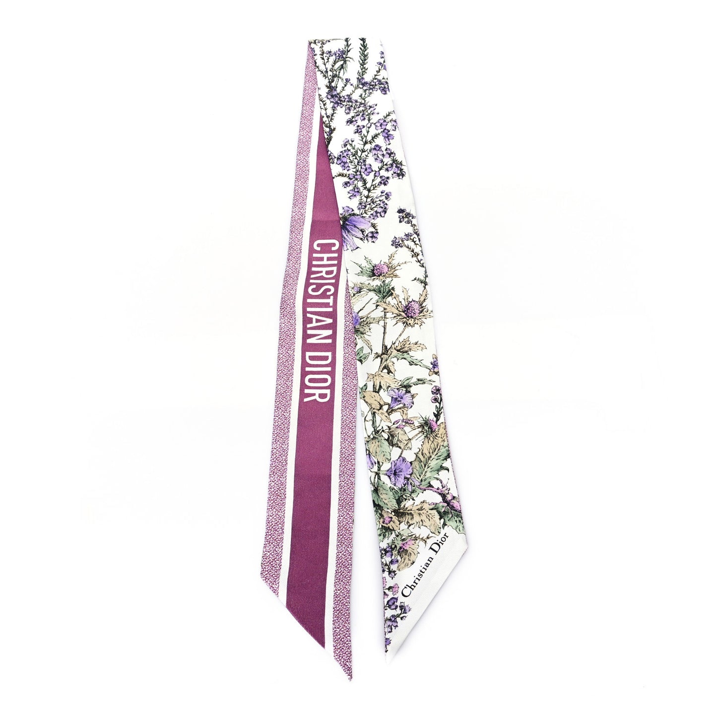 Silk Chardons Mitzah Scarf ivory Purple Multicolor