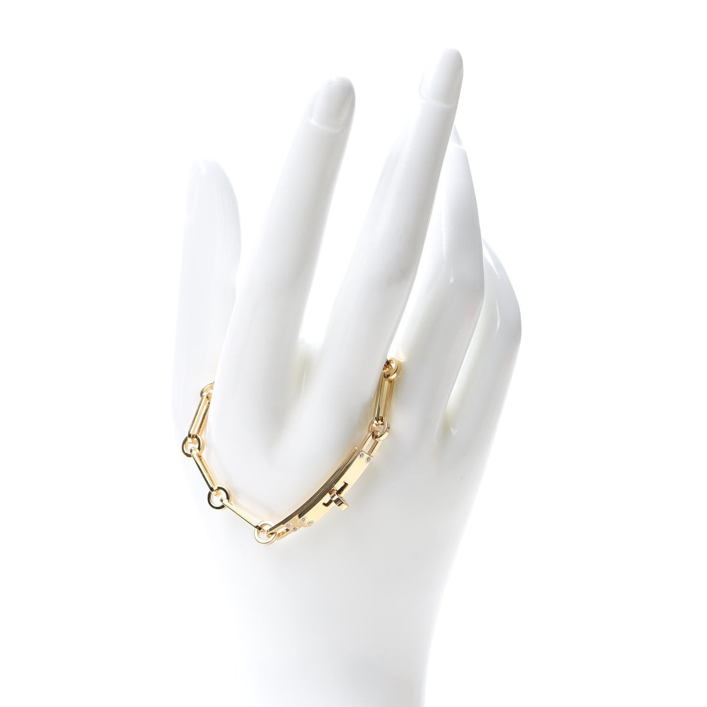 18K Yellow Gold Diamond PM Kelly Chaine Bracelet XS