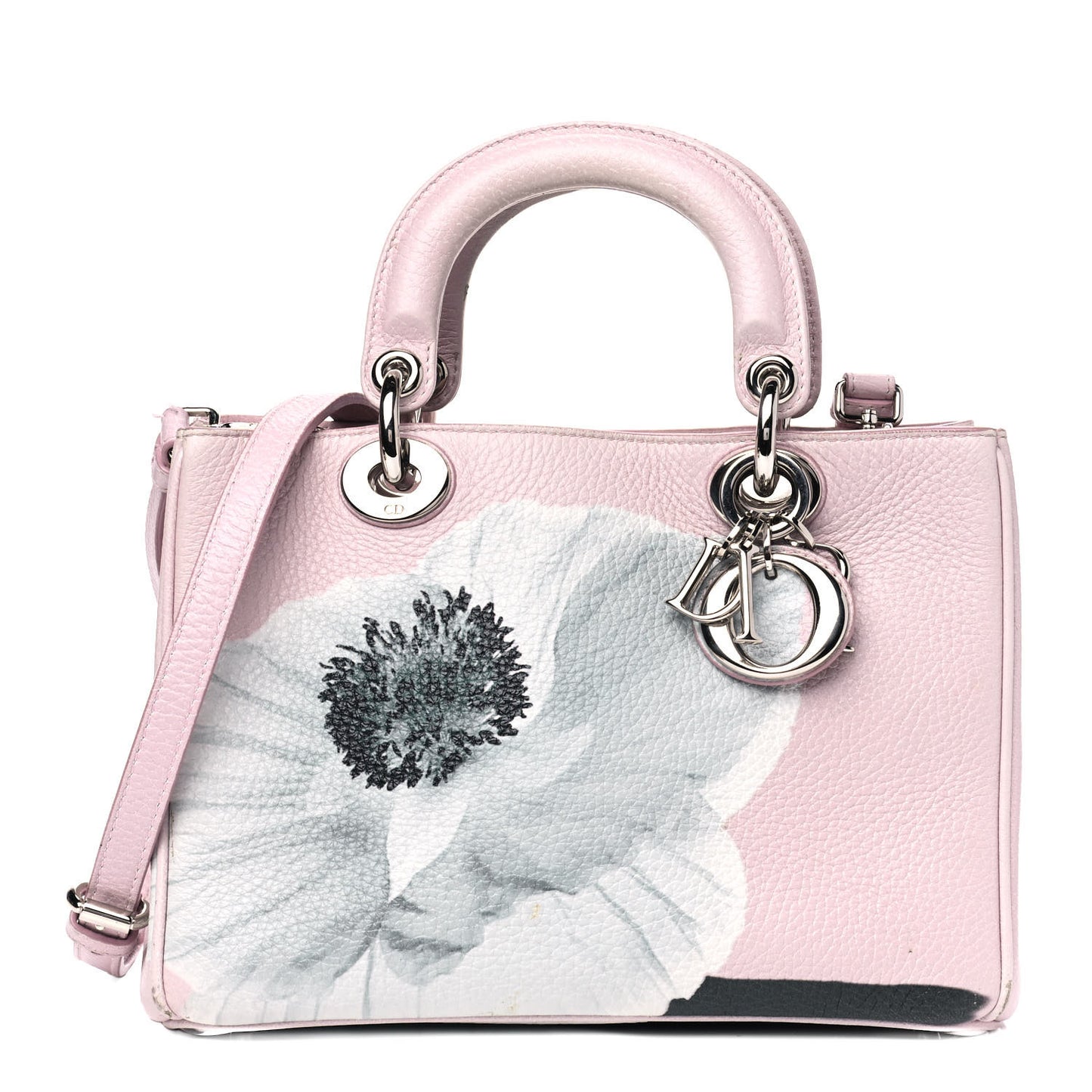 Bullcalf Small Printed Flower Diorissimo Tote Pink