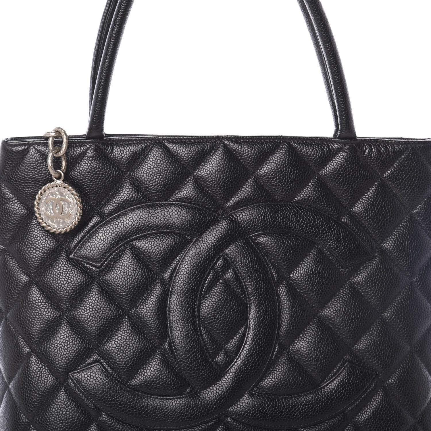 Chanel Caviar Quilted Medallion Tote Black 8 of 10