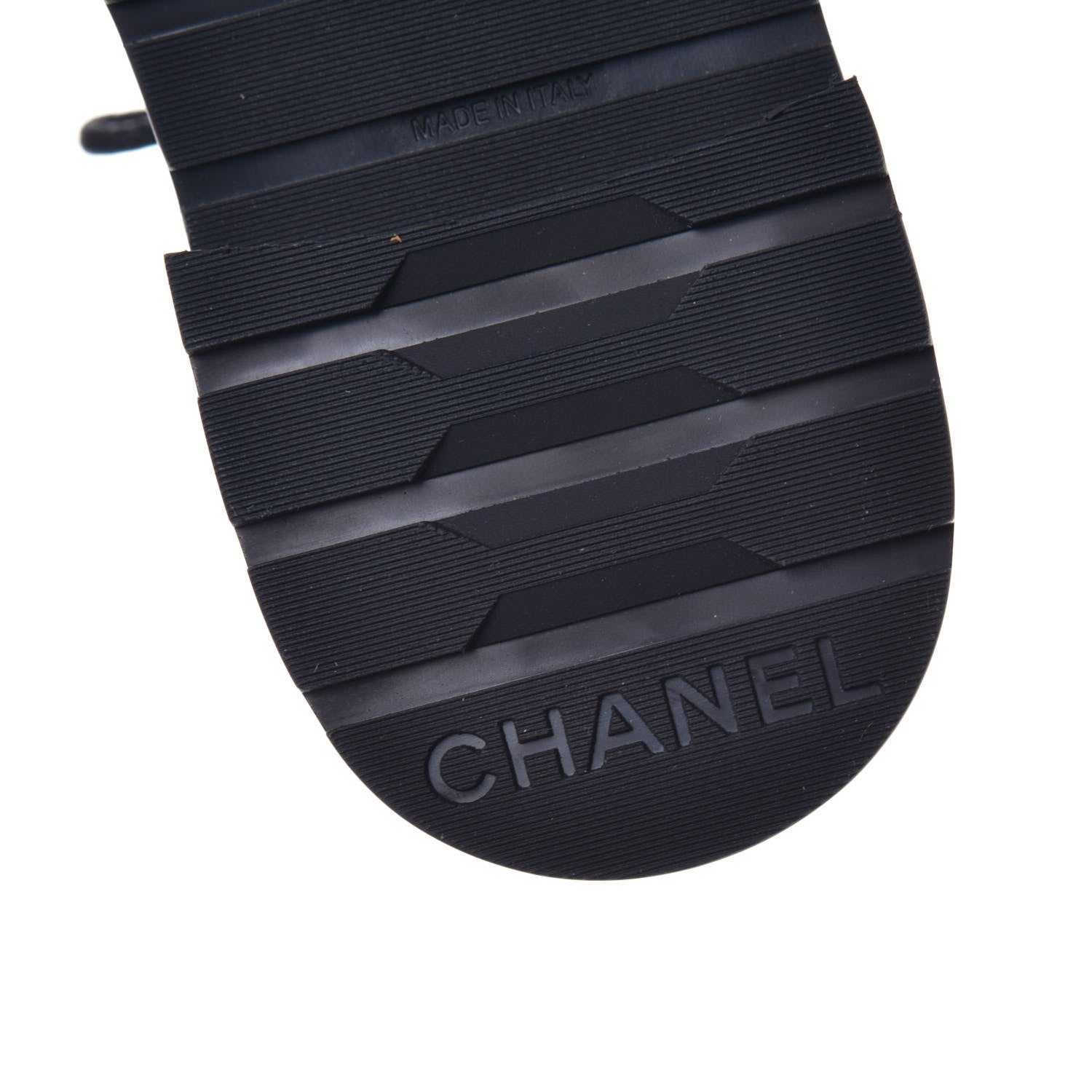 Chanel Shiny Lambskin Quilted Lace Up Combat Boots 38 Grey Black 6 of 10