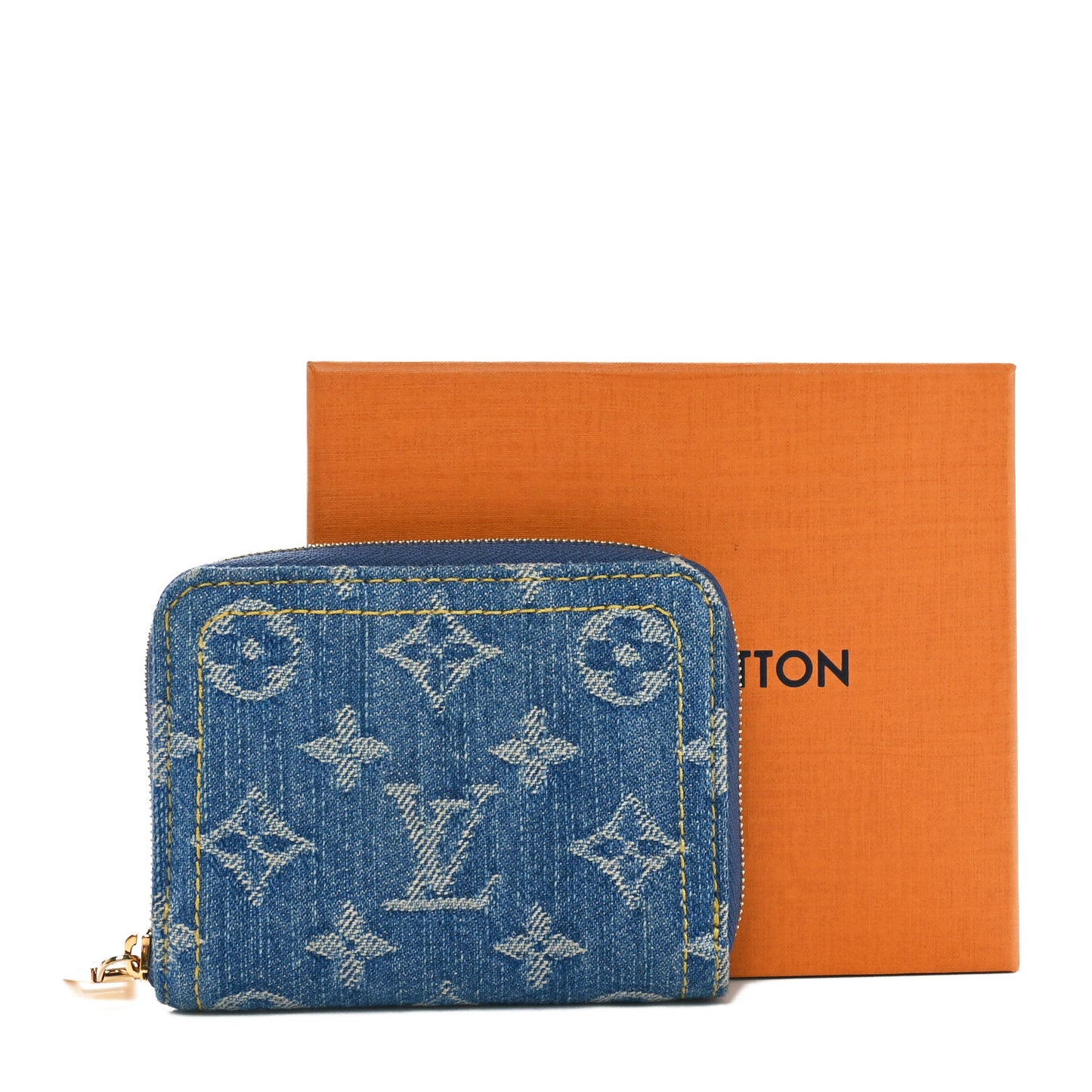 Denim Monogram Zippy Coin Purse Blue