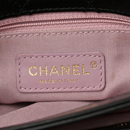 Chanel Lambskin Quilted Tweed Sequin Medium Chain Flap Bag Black Multicolor 7 of 15