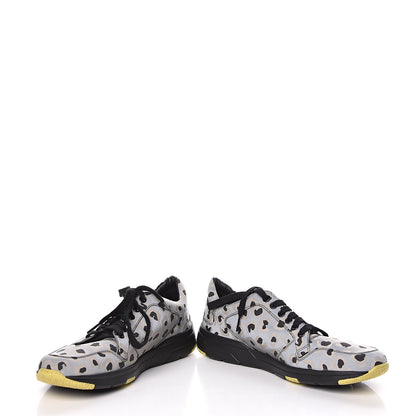 Gucci Fabric Rubber Leopard Print Brava Reflective Sneakers 38.5 5 of 13