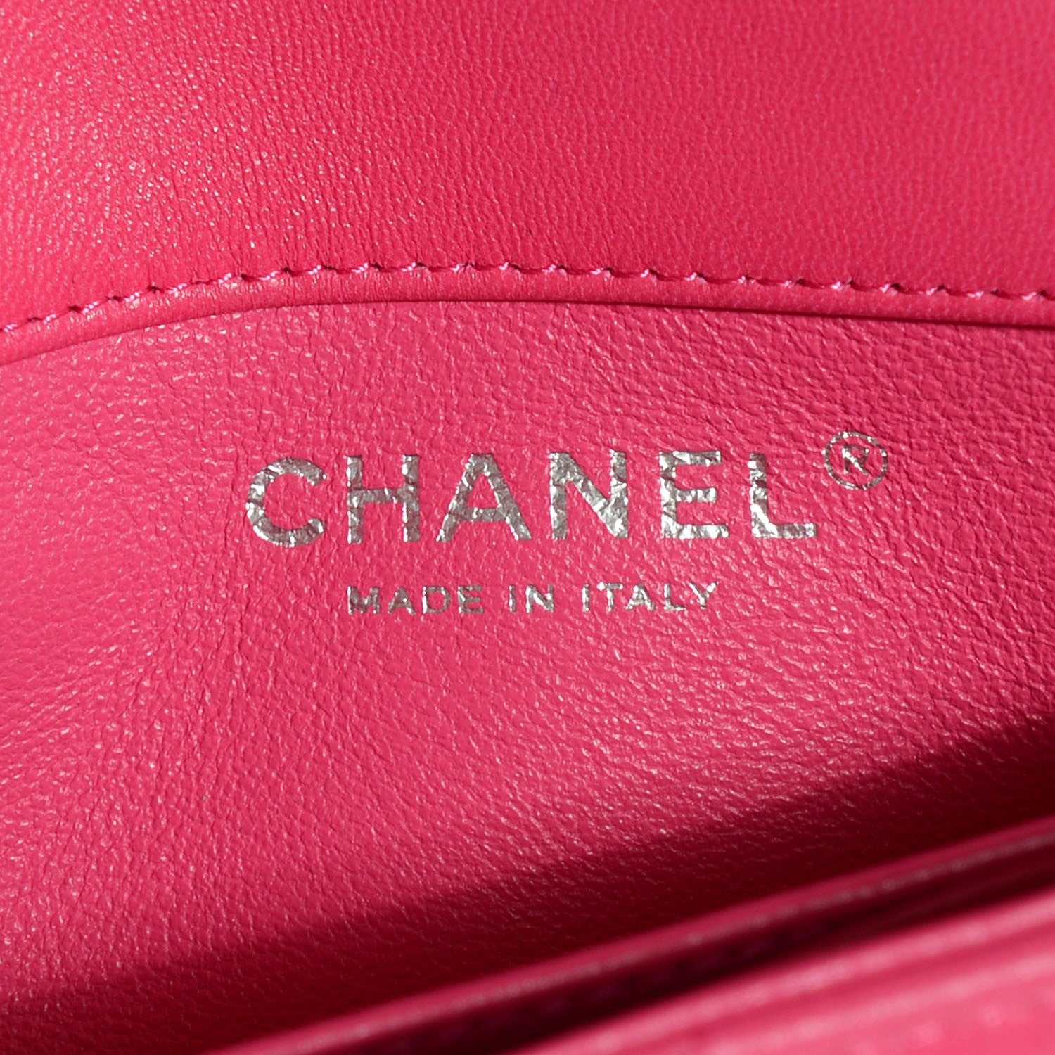 Chanel Lambskin Quilted Extra Mini Flap Dark Pink 7 of 9