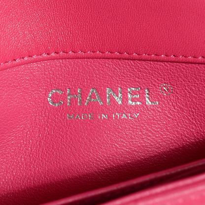 Chanel Lambskin Quilted Extra Mini Flap Dark Pink 7 of 9