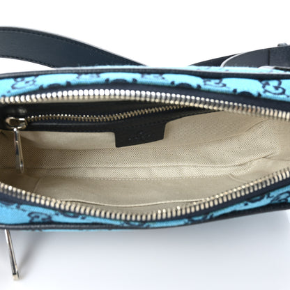 Gucci Monogram Multicolor Textured Calfskin Retro Interlocking G Belt Bag Light Blue 5 of 9