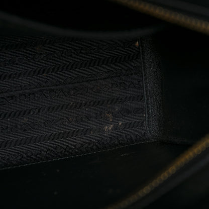 Prada Saffiano Vernice Esplanade Crossbody Bag Black 9 of 9