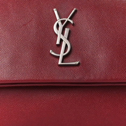 Saint Laurent Grain De Poudre Medium West Hollywood Monogram Fold-Over Palissandre 10 of 16