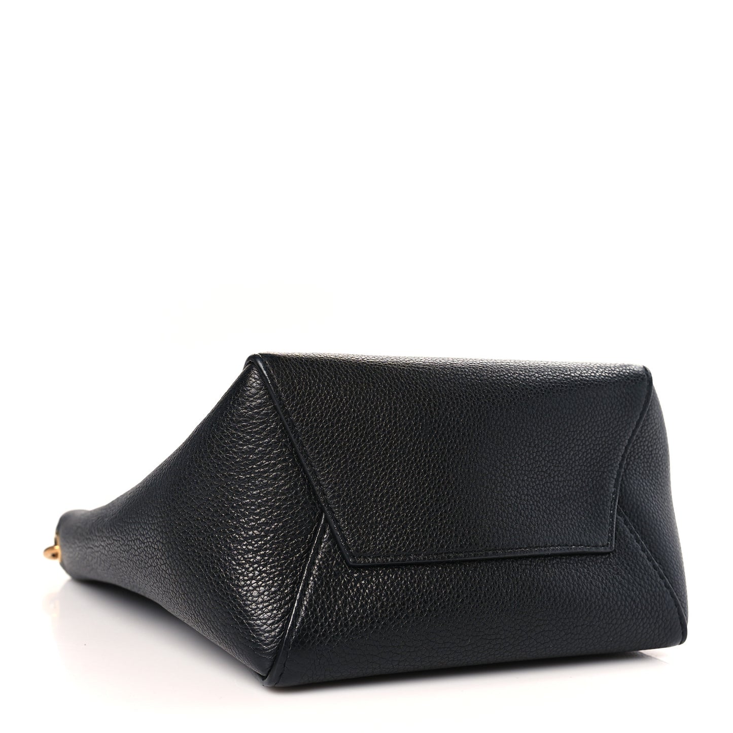 Soft Grained Calfskin Small Sangle Bucket Bag Black