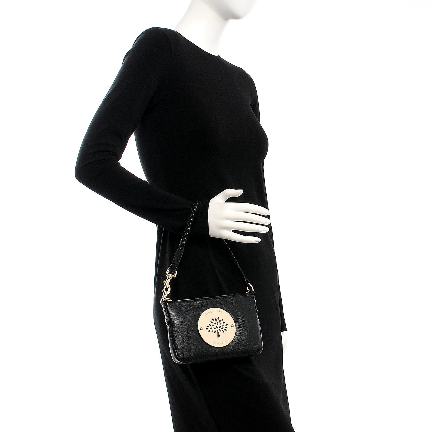 Mulberry Soft Spongy Calfskin Daria Wrist Clutch Black 2 of 8