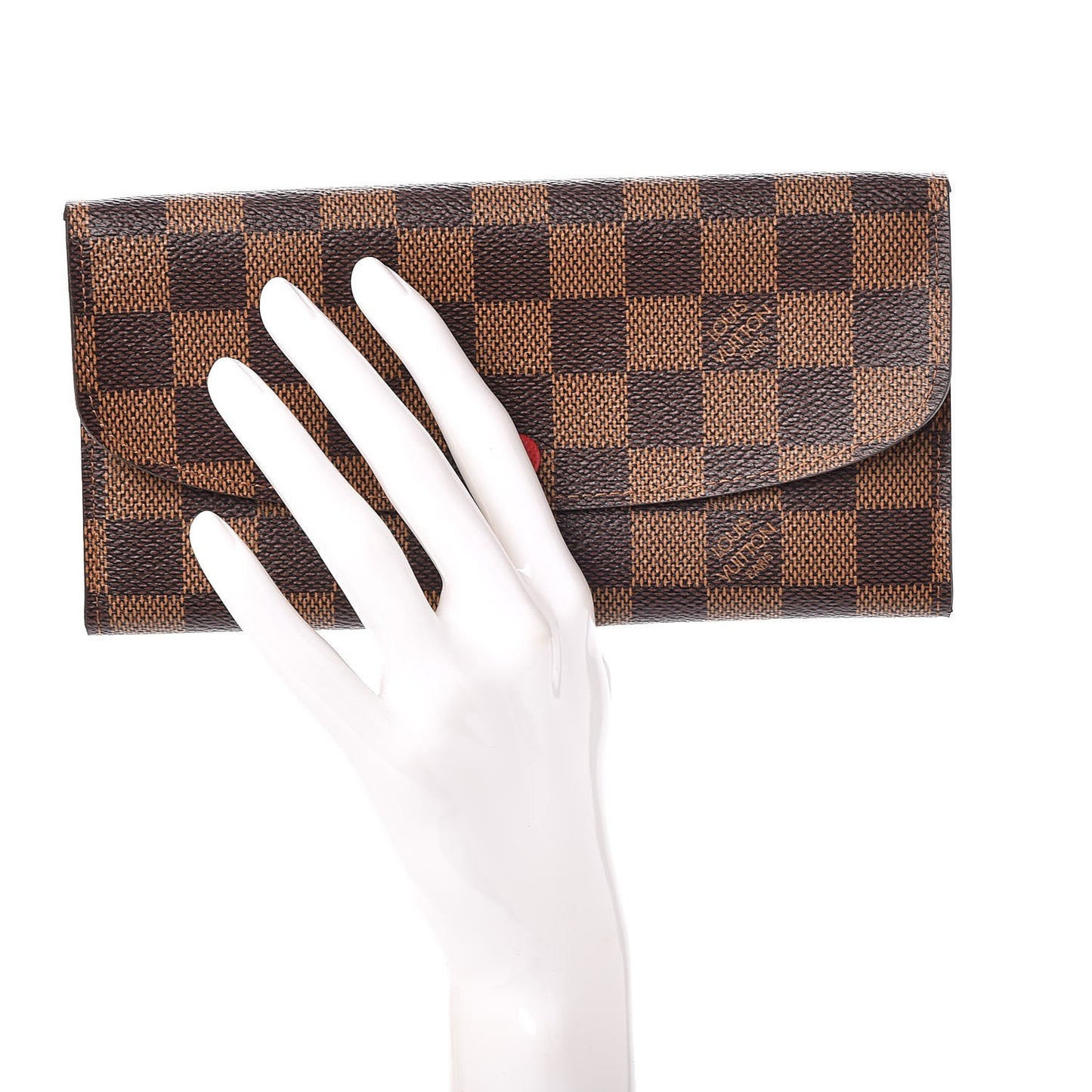 Damier Ebene Emilie Wallet Red