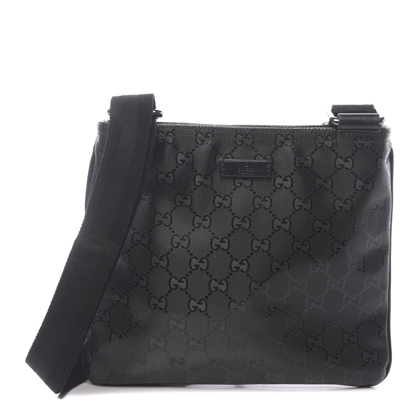 Imprime Monogram Small Flat Messenger Bag Black
