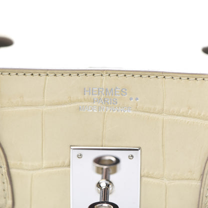 Hermes Matte Niloticus Crocodile Birkin 35 Beton 20 of 39
