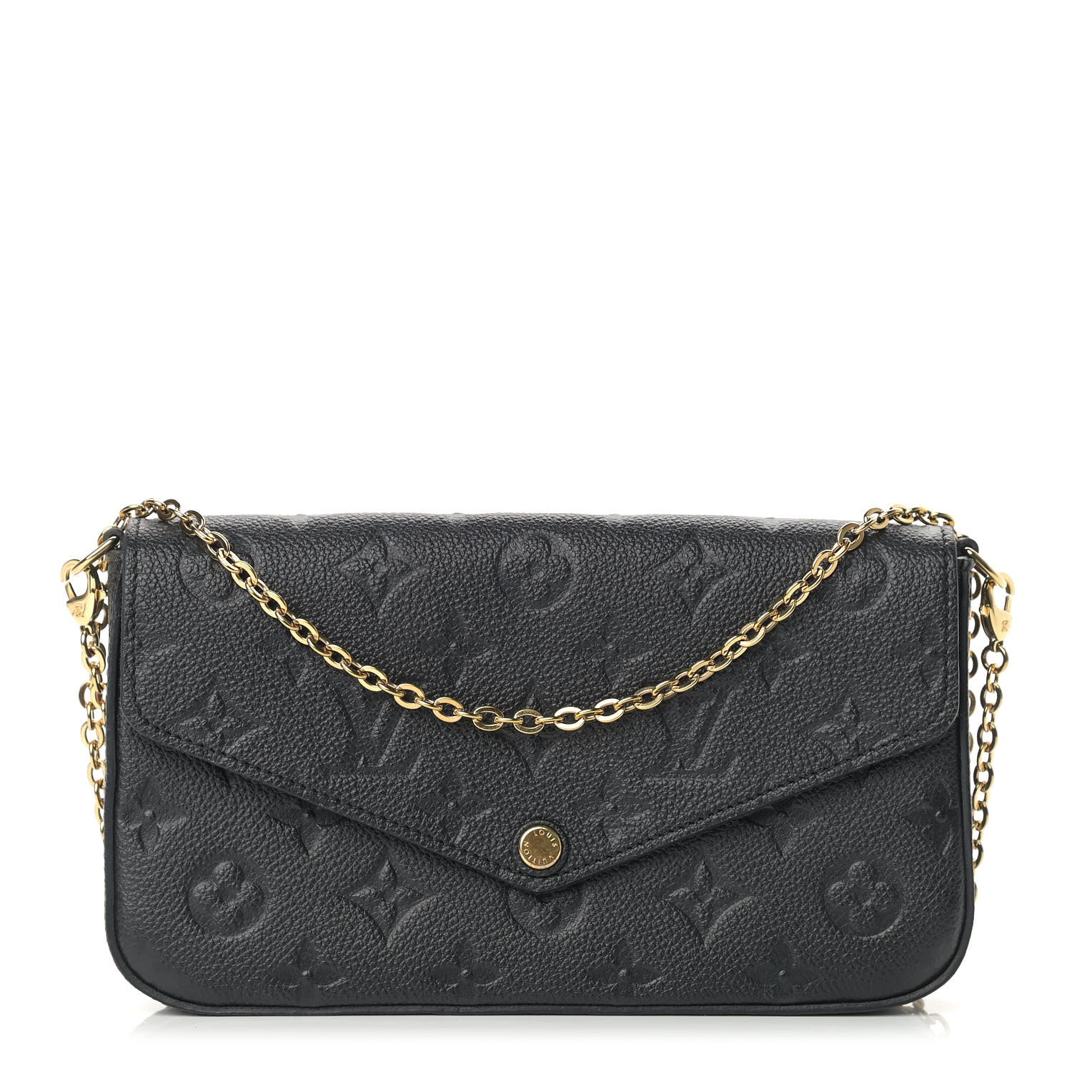 Louis Vuitton Empreinte Pochette Felicie Chain Wallet Black 3 of 15