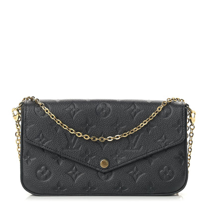 Louis Vuitton Empreinte Pochette Felicie Chain Wallet Black 3 of 15