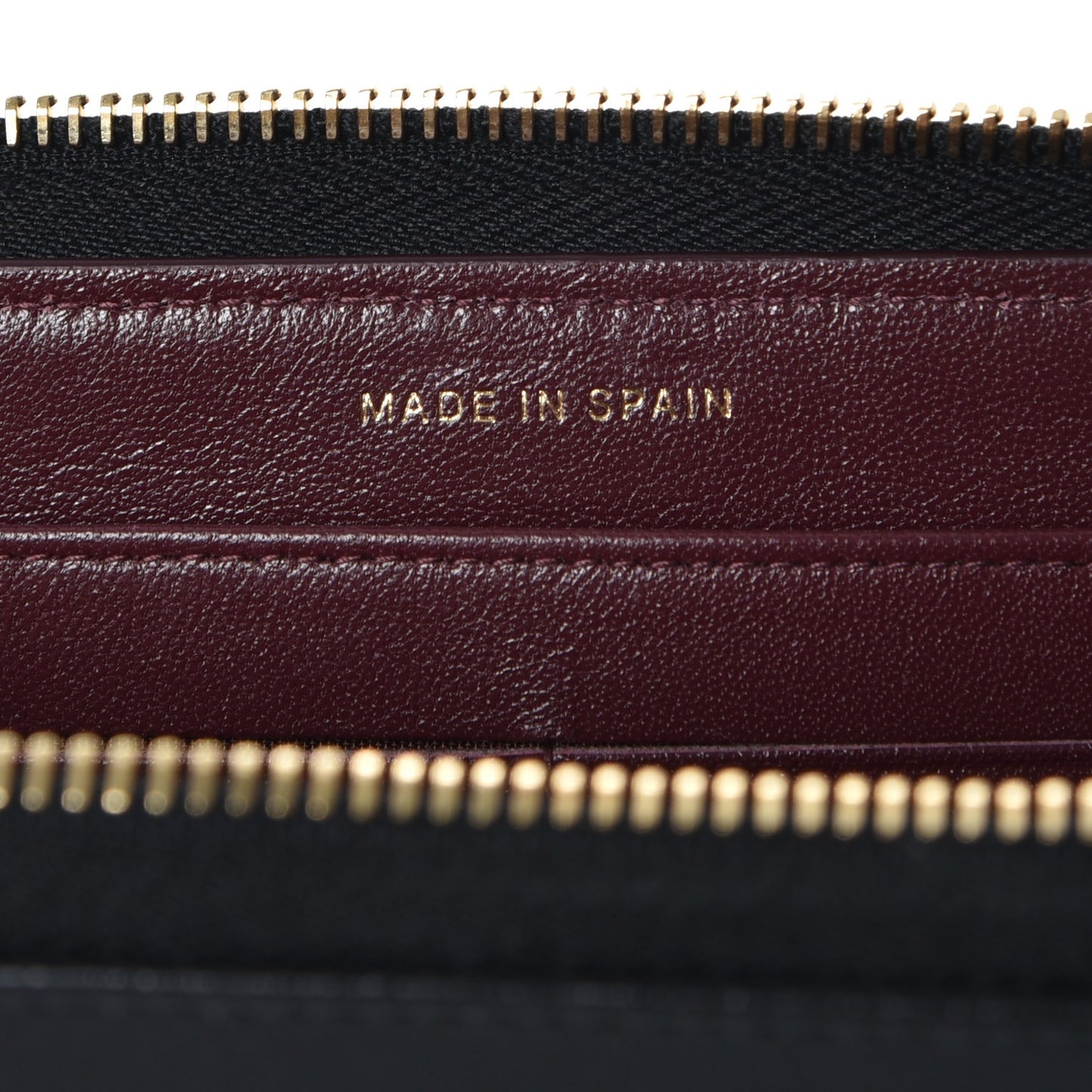 Sheepskin Quilted Mademoiselle Vintage Zip Around Wallet Black
