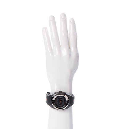 Gucci Stainless Steel Rubber 46mm Sync Web Quartz Watch Black 2 of 7