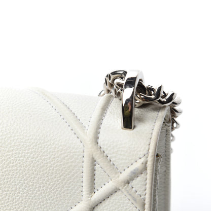 Christian Dior Grained Calfskin Small Diorama Flap Bag White 12 of 20