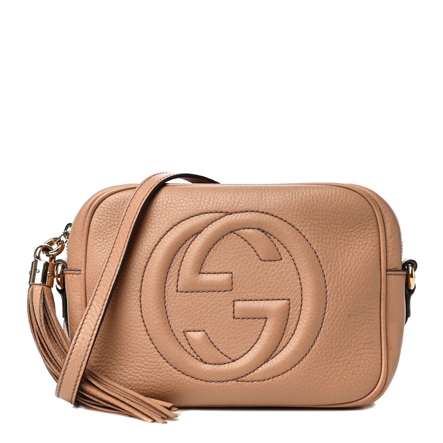 Gucci Pebbled Calfskin Small Soho Disco Bag Camelia 1 of 16