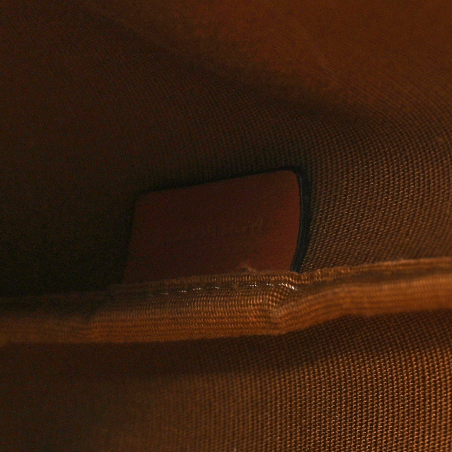 Triomphe Canvas Calfskin Medium Bucket Bag Tan