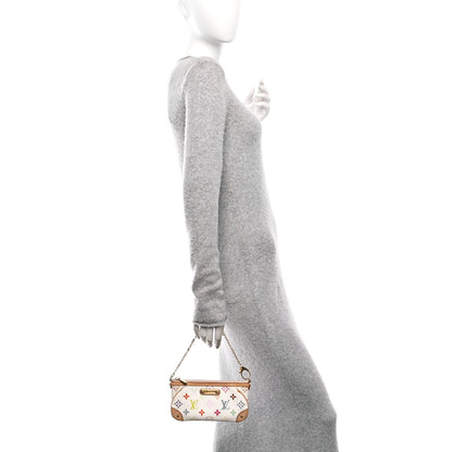 Louis Vuitton Monogram Multicolor Pochette Milla MM White 2 of 9