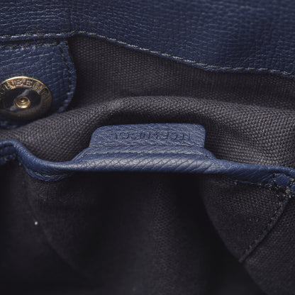 Burberry Grainy Calfskin House Check Medium Banner Tote Ink Blue 8 of 20
