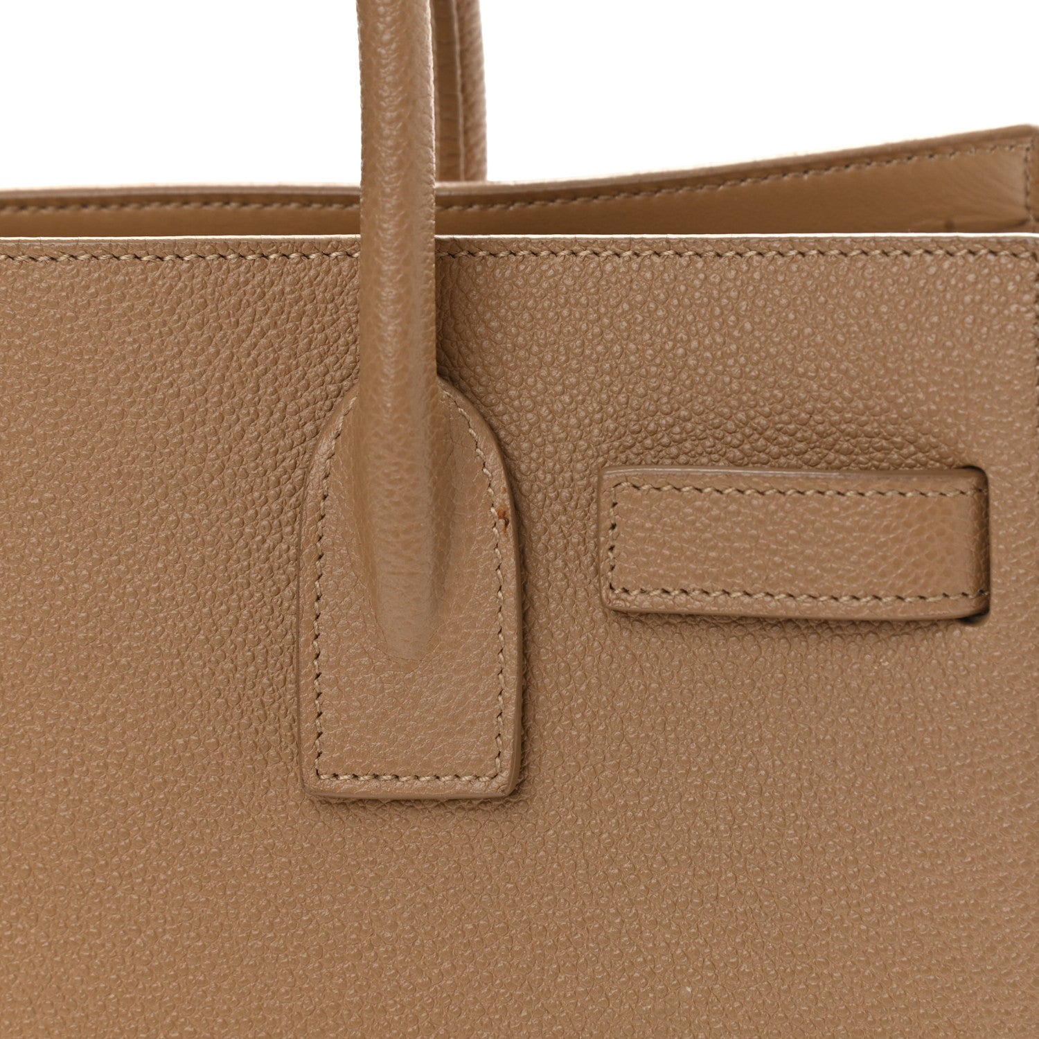 Saint Laurent Grained Calfskin Baby Sac De Jour Taupe 16 of 16